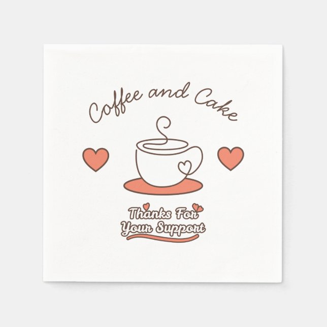 Coffee and Cake  Napkins (Front)