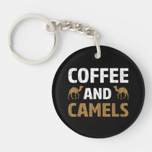 Coffee And Camels Funny Camel Animal Lover Graphic Keychain