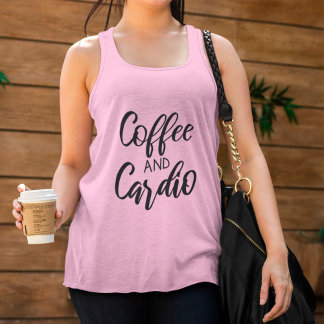 Coffee and Cardio Funny Workout Fitness Tank Top