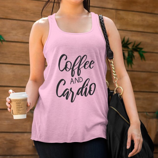 Coffee and Cardio Funny Workout Fitness Tank Top (Creator Uploaded)