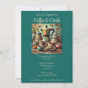 Coffee and Cards Get Together Invitation