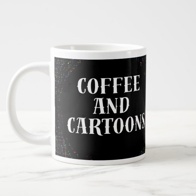 Coffee and Cartoons Giant Coffee Mug (Left)