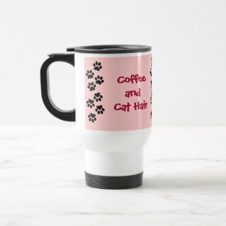 Coffee and Cat Hair Pink Travel Mug