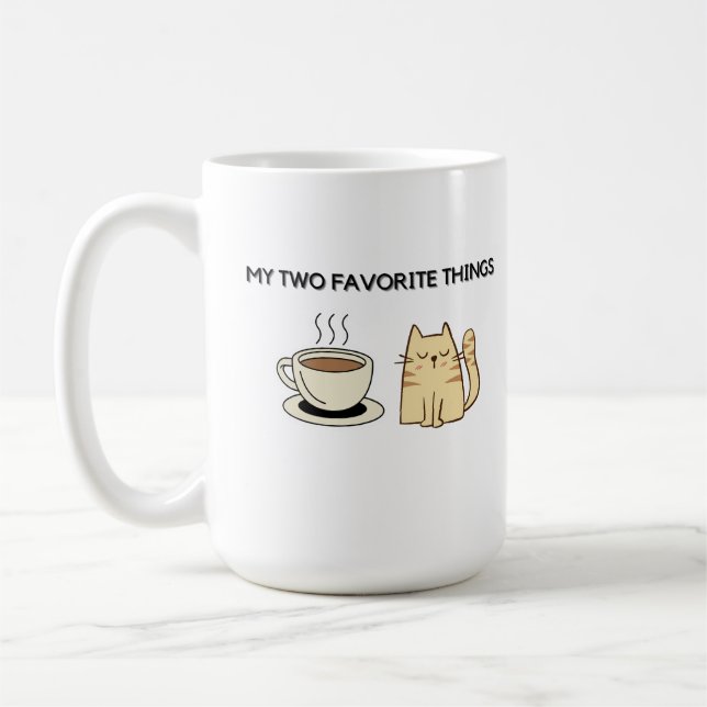 Coffee and Cat mug (Left)