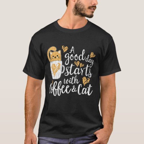 Coffee And Cats Apparel For Men Women Cat Lover Fu T_Shirt