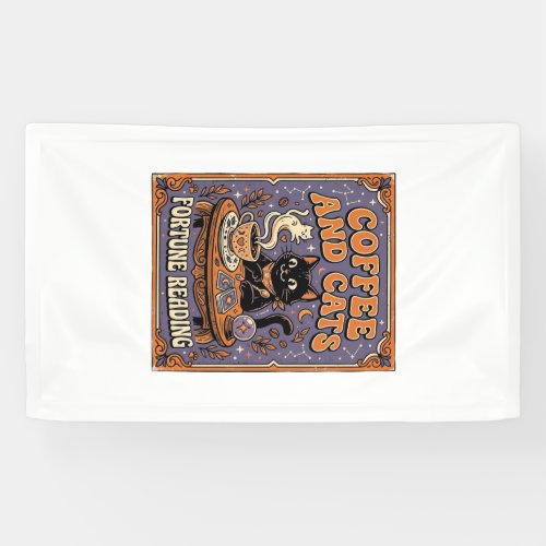 Coffee And Cats Cat Tea Leaves Coffee Fortune Read Banner