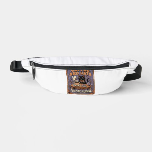 Coffee And Cats Cat Tea Leaves Coffee Fortune Read Fanny Pack