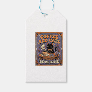 Coffee And Cats Cat Tea Leaves Coffee Fortune Read Gift Tags