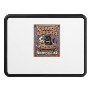 Coffee And Cats Cat Tea Leaves Coffee Fortune Read Hitch Cover