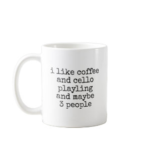 Coffee And Cello Playing Funny Cellist Player Mug