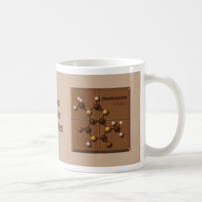 Coffee and Chocolate Molecules  11 oz Mug (Right)