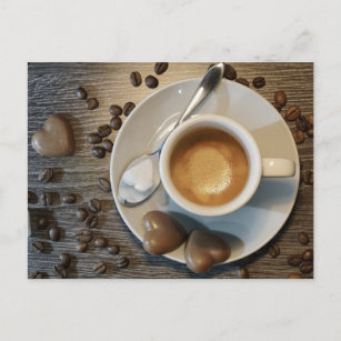 coffee and chocolate postcard