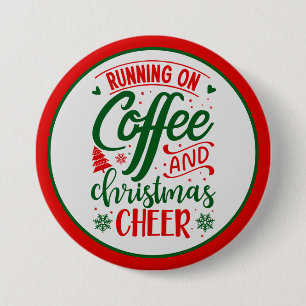Coffee and Christmas Cheer Button