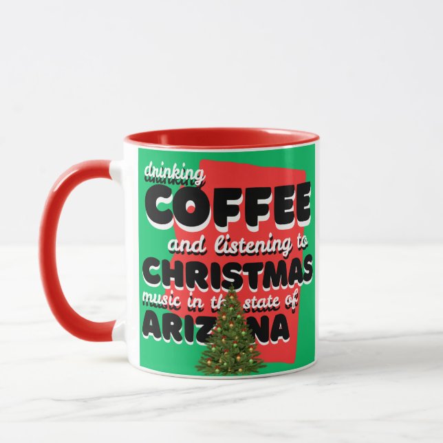 Coffee and Christmas Music in Arizona  Mug (Left)