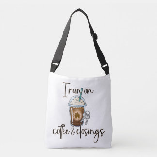 Coffee and Closings Realtor, Personalized Crossbody Bag