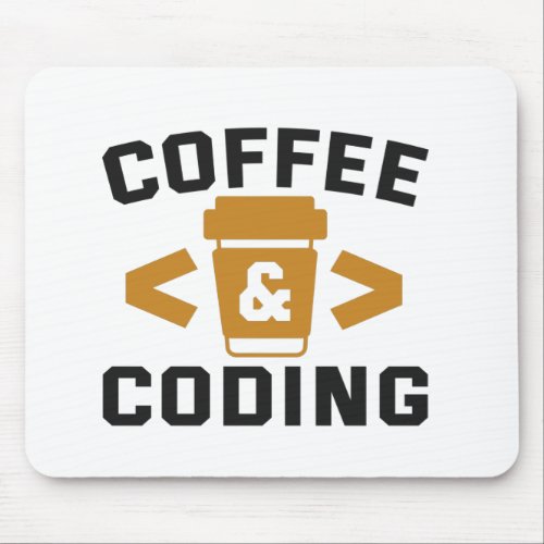 Coffee and Coding Funny Programmer Life Lover Mouse Pad
