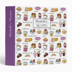 Coffee and Comfort Food Personalised Recipes 3 Ring Binder