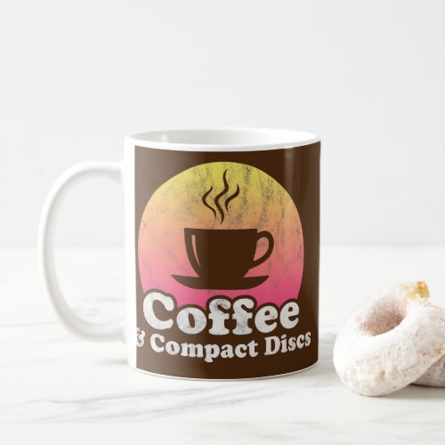 Coffee and Compact Discs CDs  Coffee Mug