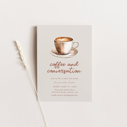 Coffee and Conversation Business Meeting Invite
