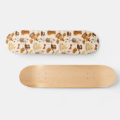 Coffee and Cookie Pattern Skateboard (Horz)