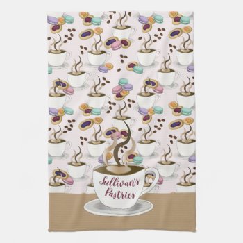 Coffee And Cookie Treats Pattern Kitchen Towel by TrendyKitchens at Zazzle