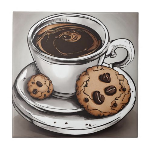 Coffee and Cookies  Ceramic Tile