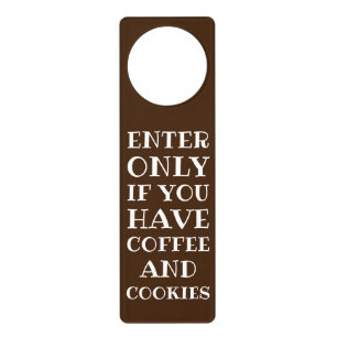 Coffee and cookies door hanger