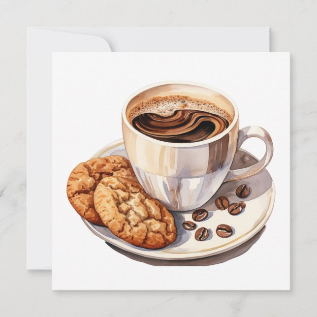 Coffee and Cookies Note Card (Front)