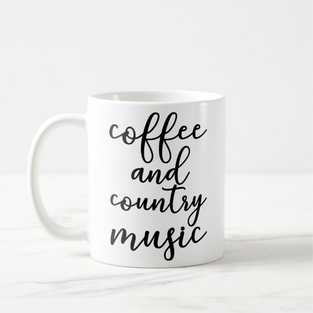 Coffee And Country Music Coffee Mug (Left)
