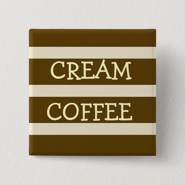 Coffee And Cream Block Art Pinback Button (Front)