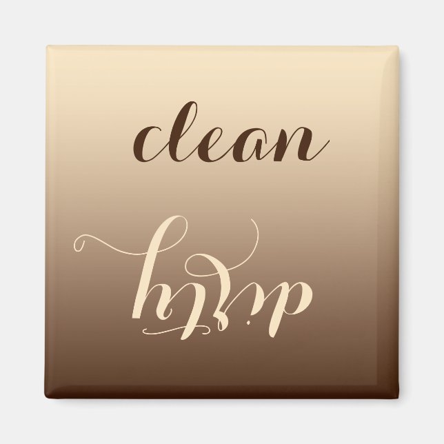 Coffee and Cream Clean or Dirty Dishwasher Magnet (Front)