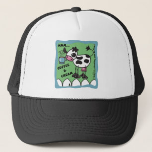 Coffee and Cream Cow Trucker Hat