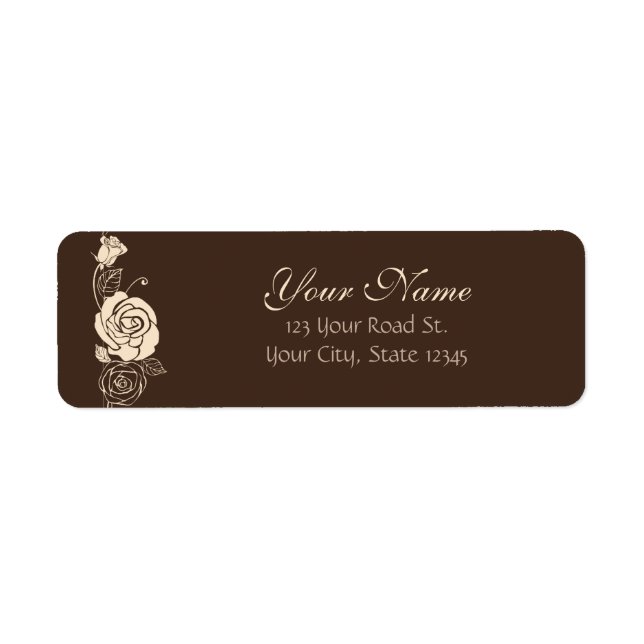 Coffee and Cream Roses Label (Front)