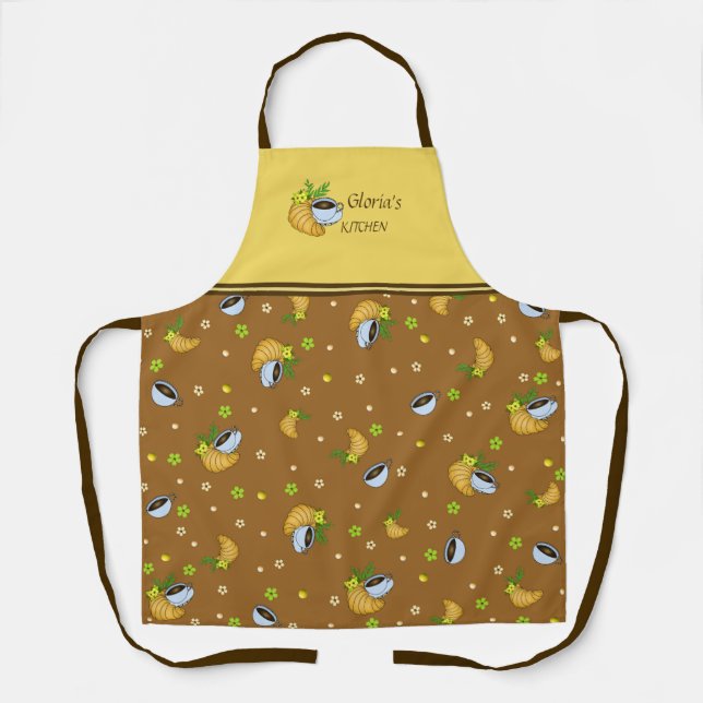 Coffee and croissants  apron (Front)