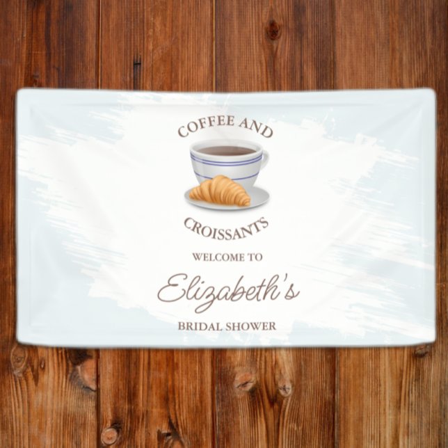 Coffee and Croissants Bridal Shower Banner (Creator Uploaded)