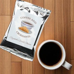 Coffee and Croissants Bridal Shower Drink Mix