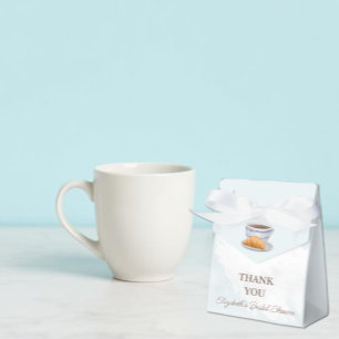 Coffee and Croissants Bridal Shower Favor Boxes