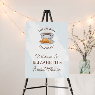 Coffee and Croissants Bridal Shower Foam Board