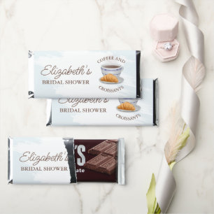 Coffee and Croissants Bridal Shower Hershey Bar Favors