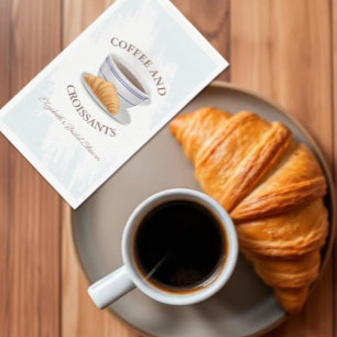 Coffee and Croissants Bridal Shower Paper Guest Towels
