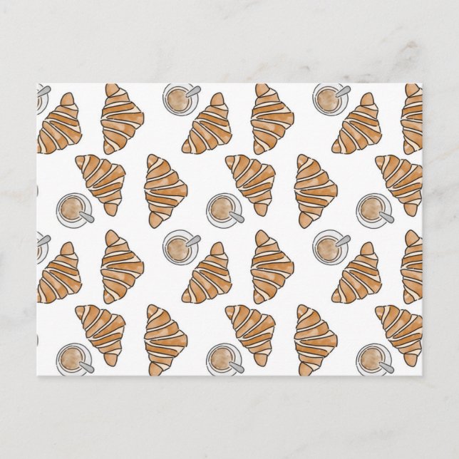 Coffee and Croissants Postcard (Front)