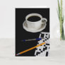 coffee and crossword puzzle birthday card