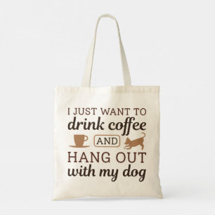 Coffee And Dog Tote Bag