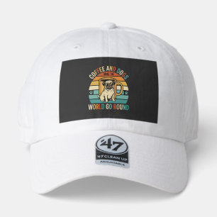 Coffee and Dogs Retro Pug Lover 47 Brand Hat