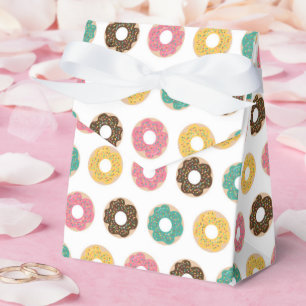 Coffee and Donut Pattern Favor Boxes