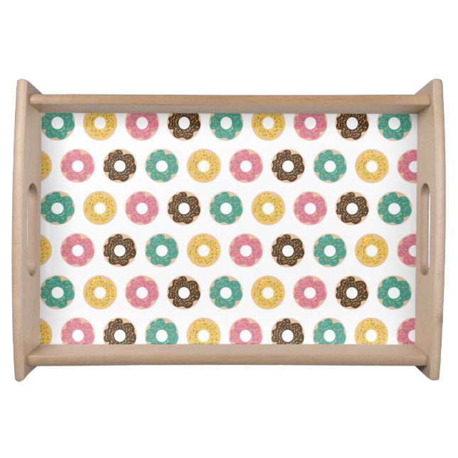 Coffee and Donut Pattern  Serving Tray (Front)