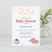 Coffee And Donut Sprinkles Baby Shower Invitation | Zazzle