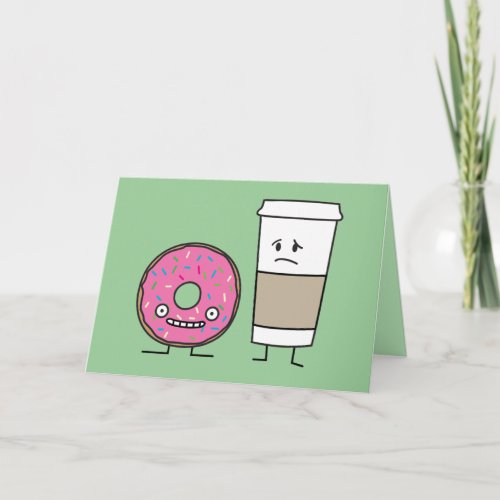 Coffee and Donut Thank You Card