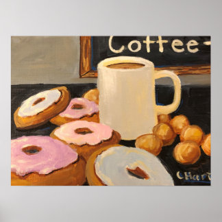 Coffee and Donuts by Celestine Poster