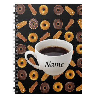 Coffee and Donuts Customizable Notebook
